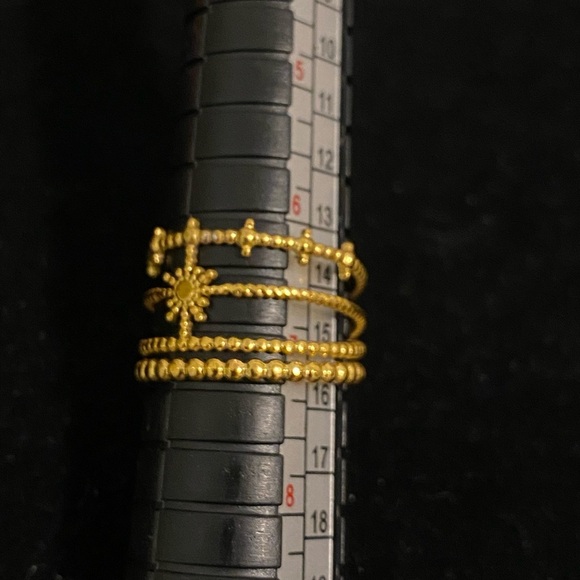 ✨2 for $30✨ Set of 3 💛 Gold Tone Stainless Steel Cuff Rings (Set of 3) - Picture 9 of 11